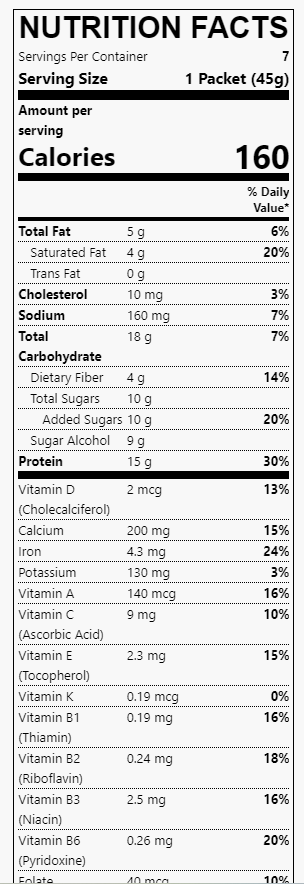 Numetra Caramel Cocoa Bar *R